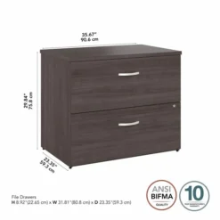 Bush Business Furniture Studio A 2 Drawer Lateral File Cabinet In Storm Gray - Assembled -office furniture sale 80be391d4609ac9be26ef6f8aece42a269