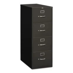 HON 310 Series 4-Drawer Vertical Metal File Cabinet, Legal, 52" Height, Full-Suspension, Charcoal