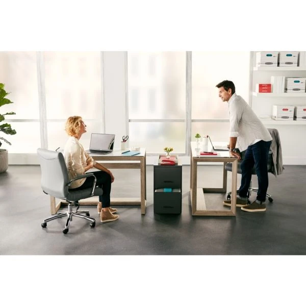 Modern Comfort Winsley Bonded Leather Mid-Back Manager's Chair, Gray/Chrome, BIFMA Certified 9 Modern Comfort Winsley Bonded Leather Mid-Back Manager's Chair, Gray/Chrome, BIFMA Certified - Image 9