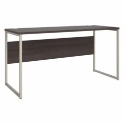 Bush Business Furniture Hybrid 60W X 24D Computer Table Desk With Metal Legs In Storm Gray