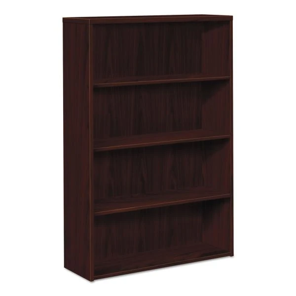 HON 10500 Series Laminate Bookcase, Four-Shelf, 36w X 13.13d X 57.13h, Mahogany 1 HON 10500 Series Laminate Bookcase, Four-Shelf, 36w X 13.13d X 57.13h, Mahogany