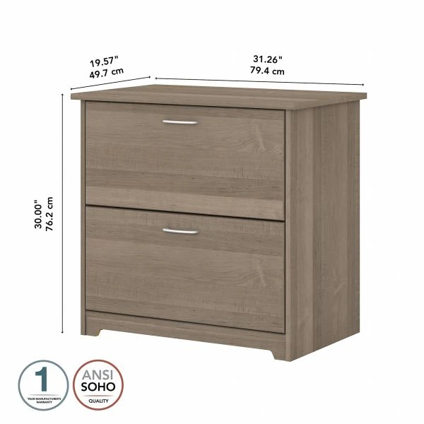 Bush Furniture Cabot 2 Drawer Lateral File Cabinet In Ash Gray 6 Bush Furniture Cabot 2 Drawer Lateral File Cabinet In Ash Gray - Image 6