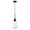 Ambrose 7.63" Wide Pendant With Glass Shade In Blackened Bronze/White Milk