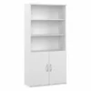 Bush Business Furniture Studio A Tall 5 Shelf Bookcase With Doors In White
