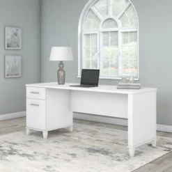Bush Furniture Somerset 72W Office Desk With Drawers In White -office furniture sale 82a04998fa3423e2f2d73365f599b2af92