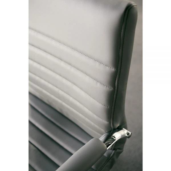 Modern Comfort Winsley Bonded Leather Mid-Back Manager's Chair, Gray/Chrome, BIFMA Certified 12 Modern Comfort Winsley Bonded Leather Mid-Back Manager's Chair, Gray/Chrome, BIFMA Certified - Image 12