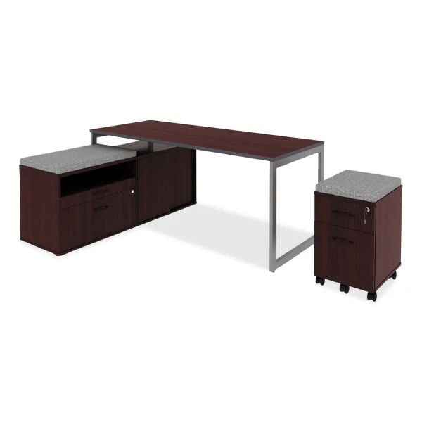 Alera Open Office Low Storage Cab Cred, 29.5w X 19.13d X 22.78h, Mahogany 5 Alera Open Office Low Storage Cab Cred, 29.5w X 19.13d X 22.78h, Mahogany - Image 5