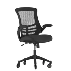 Kelista Mid-Back Black Mesh Swivel Ergonomic Task Office Chair With Flip-Up Arms And Transparent Roller Wheels 5 Kelista Mid-Back Black Mesh Swivel Ergonomic Task Office Chair With Flip-Up Arms And Transparent Roller Wheels -office furniture sale 83244782cbce67fa7f17001c1be1e442eb