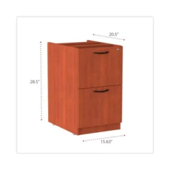 Alera Valencia Series Full Pedestal File, Left/Right, 2 Legal/Letter-Size File Drawers, Medium Cherry, 15.63" X 20.5" X 28.5" -office furniture sale 8386b4f0211b2aca260d8d9f8d0b280ac9