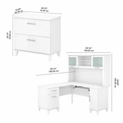 Bush Furniture Somerset 60W L Shaped Desk With Hutch And Lateral File Cabinet In White 16 Bush Furniture Somerset 60W L Shaped Desk With Hutch And Lateral File Cabinet In White -office furniture sale 83979a94e7709098791c5d5c2843804e9c