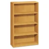 HON 10700 Series Wood Bookcase, Four-Shelf, 36w X 13.13d X 57.13h, Harvest