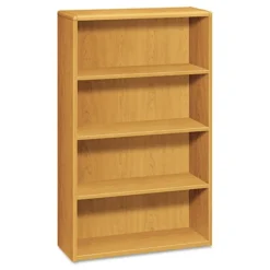 HON 10700 Series Wood Bookcase, Four-Shelf, 36w X 13.13d X 57.13h, Harvest