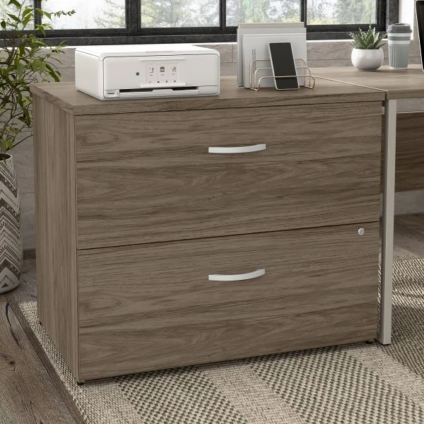 Bush Business Furniture Hybrid 2 Drawer Lateral File Cabinet In Modern Hickory - Assembled 6 Bush Business Furniture Hybrid 2 Drawer Lateral File Cabinet In Modern Hickory - Assembled - Image 6