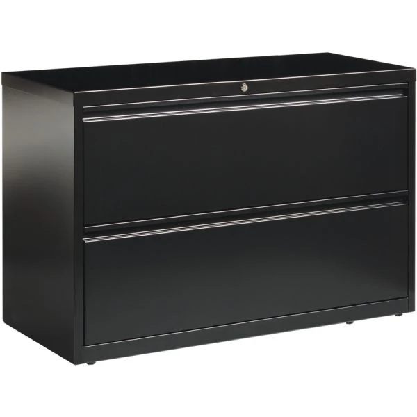 Lorell 2 Drawer Lateral File Cabinet, Letter/Legal/A4, 42" Wide, Black 1 Lorell 2 Drawer Lateral File Cabinet, Letter/Legal/A4, 42" Wide, Black