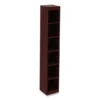 Alera Valencia Series Narrow Profile Bookcase, Six-Shelf, 11.81w X 11.81d X 71.73h, Mahogany