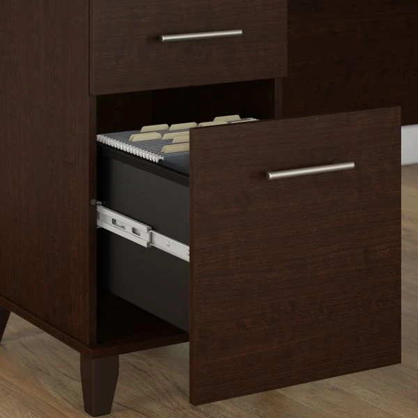 Bush Furniture Somerset 72W Office Desk With Hutch And Lateral File Cabinet In Mocha Cherry 4 Bush Furniture Somerset 72W Office Desk With Hutch And Lateral File Cabinet In Mocha Cherry - Image 4