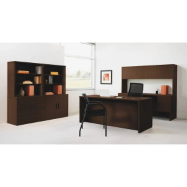 HON 10500 Series 3/4-Height Left Pedestal Credenza, 72w X 24d X 29.5h, Mahogany 6 HON 10500 Series 3/4-Height Left Pedestal Credenza, 72w X 24d X 29.5h, Mahogany - Image 6