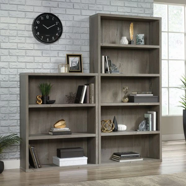 Sauder Optimum Bookcase, 45"H, 3 Shelves, Mystic Oak 5 Sauder Optimum Bookcase, 45"H, 3 Shelves, Mystic Oak - Image 5
