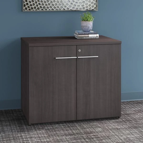 Bush Business Furniture Office 500 36W Storage Cabinet With Doors In Storm Gray - Assembled 3 Bush Business Furniture Office 500 36W Storage Cabinet With Doors In Storm Gray - Assembled - Image 3