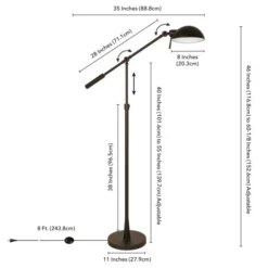 Dexter Height Adjustable/Tilting Floor Lamp With Metal Shade In Blackened Bronze/Blackened Bronze 15 Dexter Height Adjustable/Tilting Floor Lamp With Metal Shade In Blackened Bronze/Blackened Bronze -office furniture sale 85cdd0884a0ec999f4b3a3e7638e405e28
