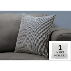 Monarch Specialties Pillows, 18 X 18 Square, Insert Included, Decorative Throw, Accent, Sofa, Couch, Bedroom, Blue Hypoallergenic Polyester, Modern