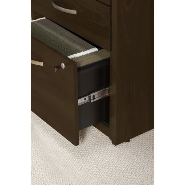 Bush Business Furniture Series C 3 Drawer Mobile File Cabinet In Mocha Cherry - Assembled 9 Bush Business Furniture Series C 3 Drawer Mobile File Cabinet In Mocha Cherry - Assembled - Image 9