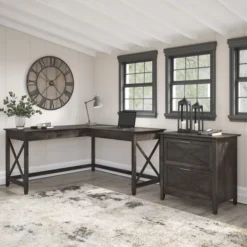 Bush Furniture Key West 60W L Shaped Desk With 2 Drawer Lateral File Cabinet In Dark Gray Hickory 14 Bush Furniture Key West 60W L Shaped Desk With 2 Drawer Lateral File Cabinet In Dark Gray Hickory -office furniture sale 879061d9b4ef96ce364ba429b87ecc6df5