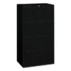 HON 400 Series Four-Drawer Lateral File, Letter/Legal/A4, 36w X 18d X 52.5h, Black