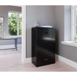 Lorell 4 Drawer Lateral File Cabinet, Letter/Legal/A4, 30" Wide, Black -office furniture sale 87bb88fc7fe9afca5b72e5f163626745f0