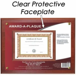 NuDell Award-A-Plaque Document Holder, Acrylic/Plastic, 10.5 X 13, Mahogany -office furniture sale 87f0a88eefaeee922fd5d62f65e554c0b2