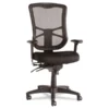 Alera Elusion Series Mesh High-Back Multifunction Chair, Supports Up To 250 Lbs., Black Seat/Black Back, Black Base