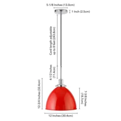 Madison 12" Wide Pendant With Metal Shade In Poppy Red/Polished Nickel/Poppy Red 10 Madison 12" Wide Pendant With Metal Shade In Poppy Red/Polished Nickel/Poppy Red -office furniture sale 883dcaf4e87d10cdbbda338276baef054e