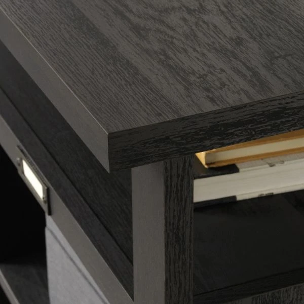 Sauder Summit Station 36"H 4-Cube Bookcase, Raven Oak 2 Sauder Summit Station 36"H 4-Cube Bookcase, Raven Oak - Image 2