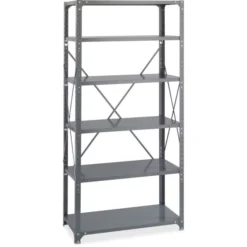 Safco Commercial Steel Shelving Unit, Six-Shelf, 36w X 18d X 75h, Dark Gray -office furniture sale 89119111ecc7a2d83316a0e50364aebc5e