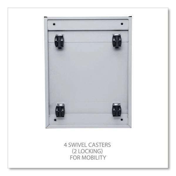 Alera File Pedestal With Full-Length Pull, Left Or Right, 2-Drawers: Box/File, Legal/Letter, Light Gray, 14.96" X 19.29" X 21.65" 2 Alera File Pedestal With Full-Length Pull, Left Or Right, 2-Drawers: Box/File, Legal/Letter, Light Gray, 14.96" X 19.29" X 21.65" - Image 2