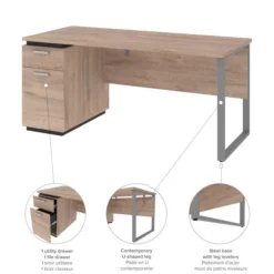 Bestar Aquarius Computer Desk - Rustic Brown & Graphite 13 Bestar Aquarius Computer Desk - Rustic Brown & Graphite -office furniture sale 89681ca5edcccc38b8c15450513a145ba2