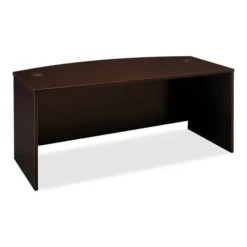 Bush Business Furniture Series C 72W Bow Front Desk Shell In Mocha Cherry