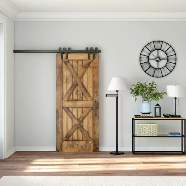 Moby Swing Arm Floor Lamp With Fabric Empire Shade In Blackened Bronze/White 4 Moby Swing Arm Floor Lamp With Fabric Empire Shade In Blackened Bronze/White - Image 4