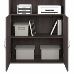 Bush Business Furniture Studio A Tall 5 Shelf Bookcase With Doors In Storm Gray -office furniture sale 8a2c3940c0d951bf7c51c61a9e18d582d4
