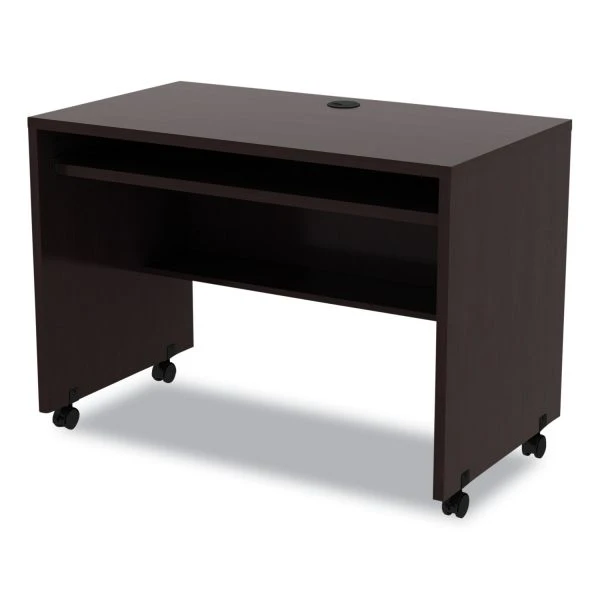 Alera Valencia Series Mobile Workstation Desk, 41.38" X 23.63" X 30", Espresso 2 Alera Valencia Series Mobile Workstation Desk, 41.38" X 23.63" X 30", Espresso - Image 2