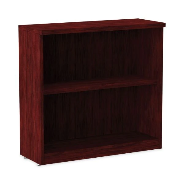 Alera Valencia Series Bookcase, Two-Shelf, 31.75w X 14d X 29.5h, Mahogany 1 Alera Valencia Series Bookcase, Two-Shelf, 31.75w X 14d X 29.5h, Mahogany