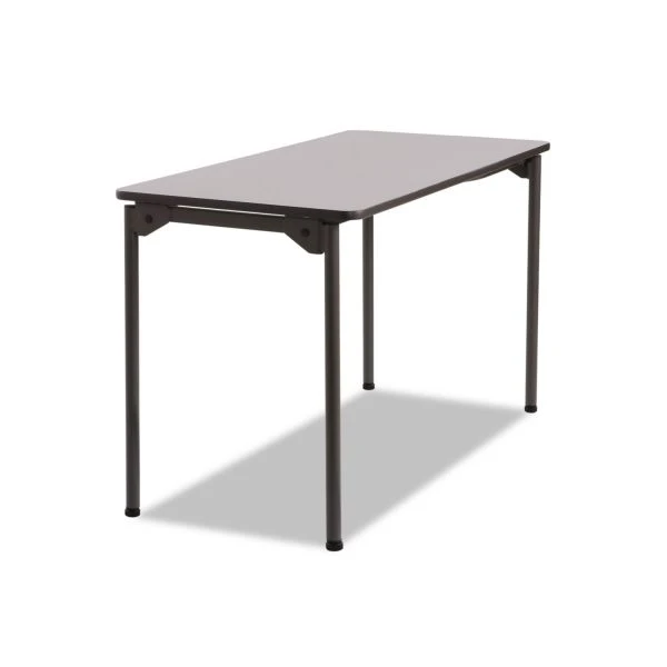 Iceberg Maxx Legroom Wood Folding Table, Rectangular Top, 48 X 24 X 29.5, Gray/Charcoal 1 Iceberg Maxx Legroom Wood Folding Table, Rectangular Top, 48 X 24 X 29.5, Gray/Charcoal