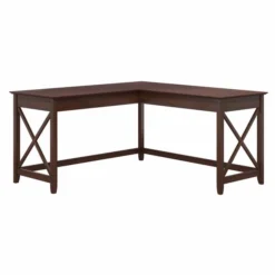 Bush Furniture Key West 60W L Shaped Desk In Bing Cherry
