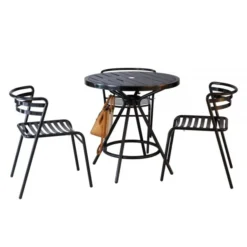 Safco CoGo Tables, Steel, Round, 30" Diameter X 29.5h, Black, Ships In 1-3 Business Days -office furniture sale 8c61c335080fc8e886e412eae879ad4ee8