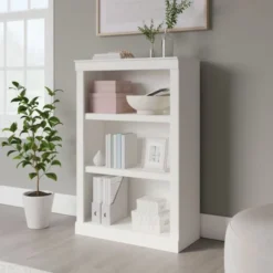 45"H 3-Shelf Bookcase, Arctic White -office furniture sale 8da8faec2e7feab55f0a64139b59dbdb99