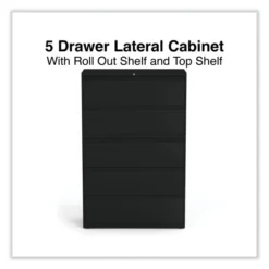 Alera Lateral File, 5 Legal/Letter/A4/A5-Size File Drawers, Black, 42" X 18.63" X 67.63" 12 Alera Lateral File, 5 Legal/Letter/A4/A5-Size File Drawers, Black, 42" X 18.63" X 67.63" -office furniture sale 8db920ac164a8bfd279ee2d7614194ff5e