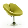 Perch Adjustable Chair In Green And Polished Chrome