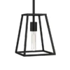 Rhom 8" Wide Open-Framed Pendant In Blackened Bronze/No Shade