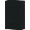 Lorell 5 Drawer Lateral File Cabinet With Roll Out Shelves, Letter/Legal/A4, 42" Wide, Black