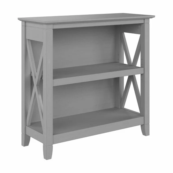 Bush Furniture Key West Small 2 Shelf Bookcase In Cape Cod Gray 1 Bush Furniture Key West Small 2 Shelf Bookcase In Cape Cod Gray